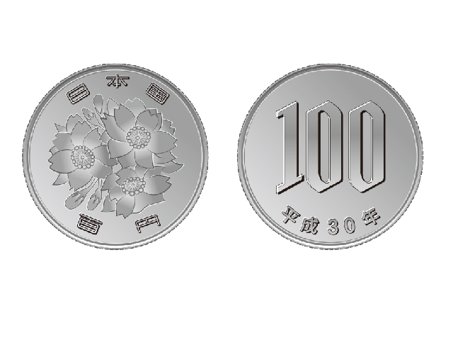 Hình ảnh tiền xu mệnh giá 100 Yên Nhật