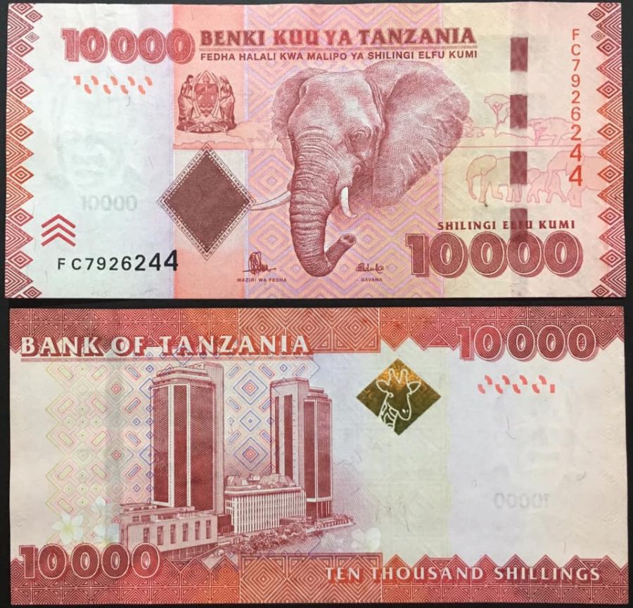 Tazania 10000 Shiling UNC 2011